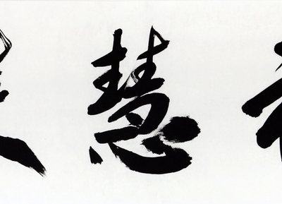 中国书法家协会会员 张国忠 《福慧双修》/138x35cm/书法文字