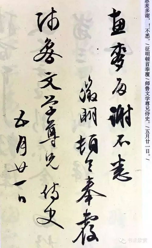 书画欣赏丨文徵明行书 致华氏手札册